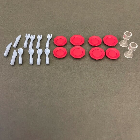 Playmobil Geobra 3968 Utensils Plates Cups Replacement Add-on Parts Pieces - Picture 2 of 5